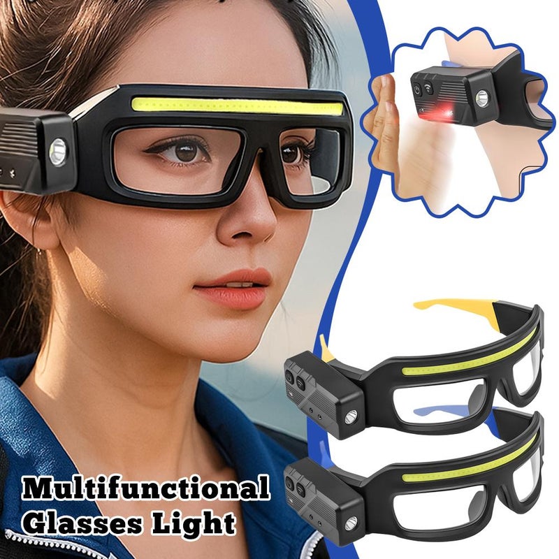 LED Rechargeable Headlight Glasses,smart Safety Glasses – Rechargeable Clip-on with Motion Sensor(5 Modes, Ipx4 Waterproof) (Blue) - Image 2